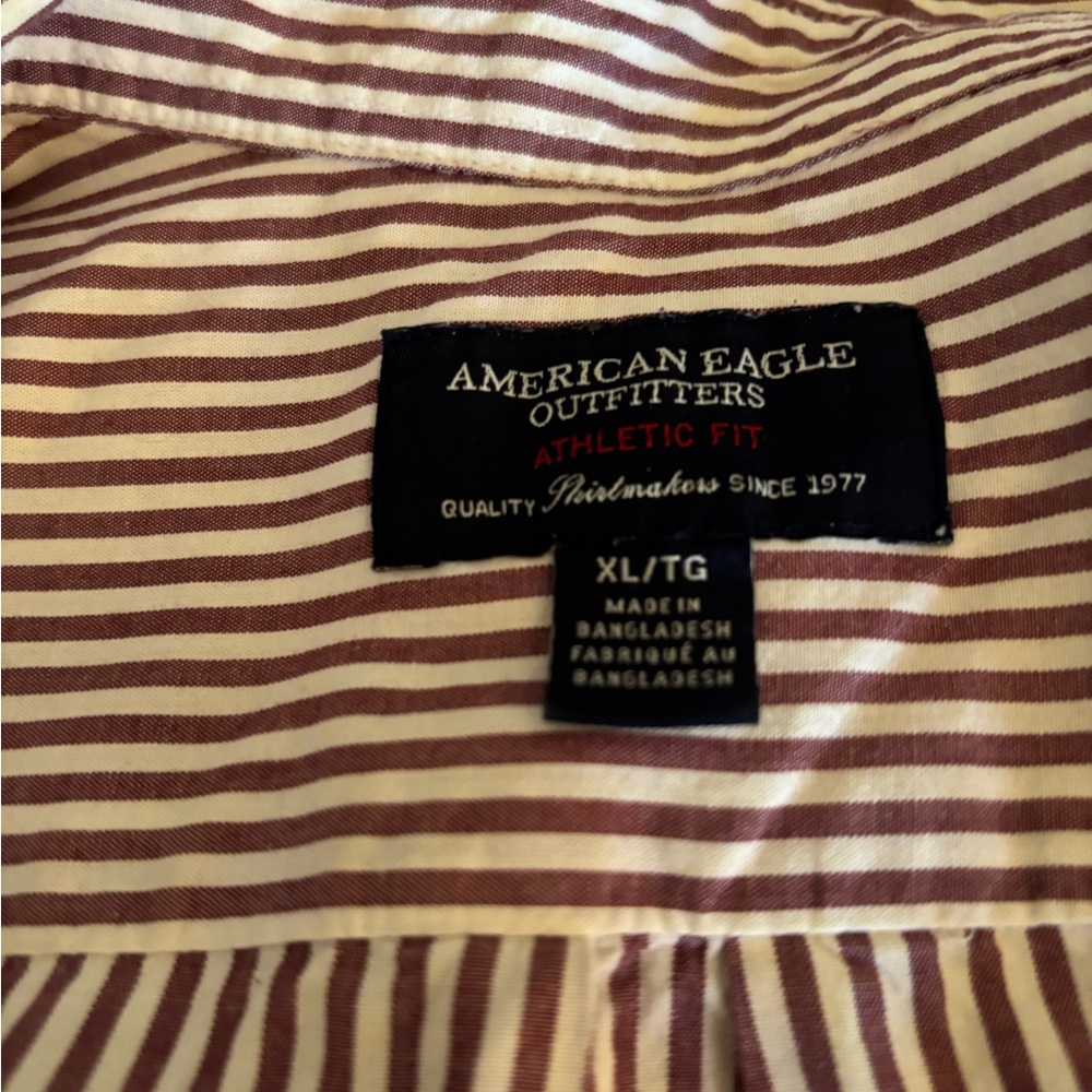 American Eagle Athletic Fit Striped Shirt